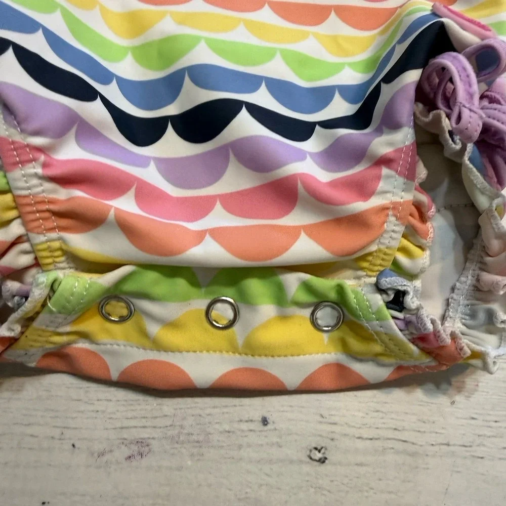 Rufflebutts girls rainbow one‎ piece swim suit 3-6 months